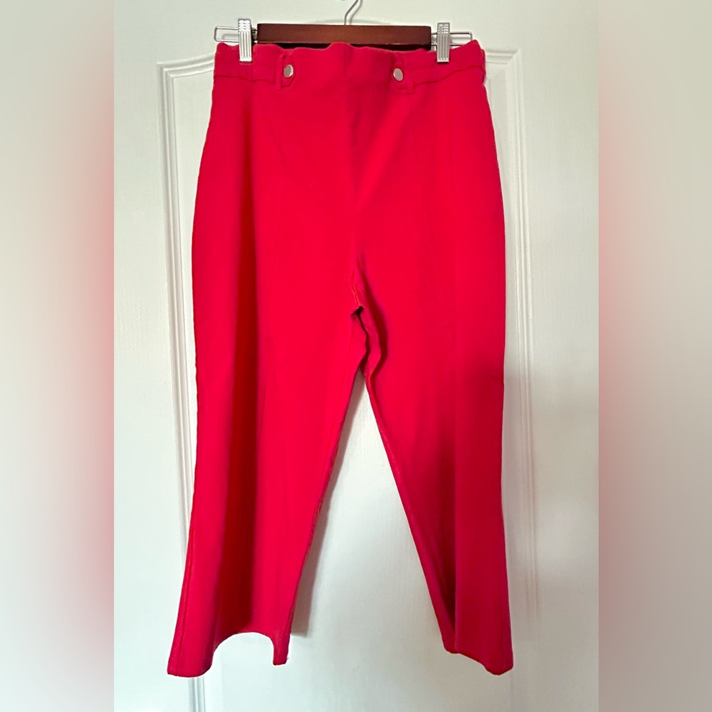 89th + Madison Bold Red Flare Pants size 1X